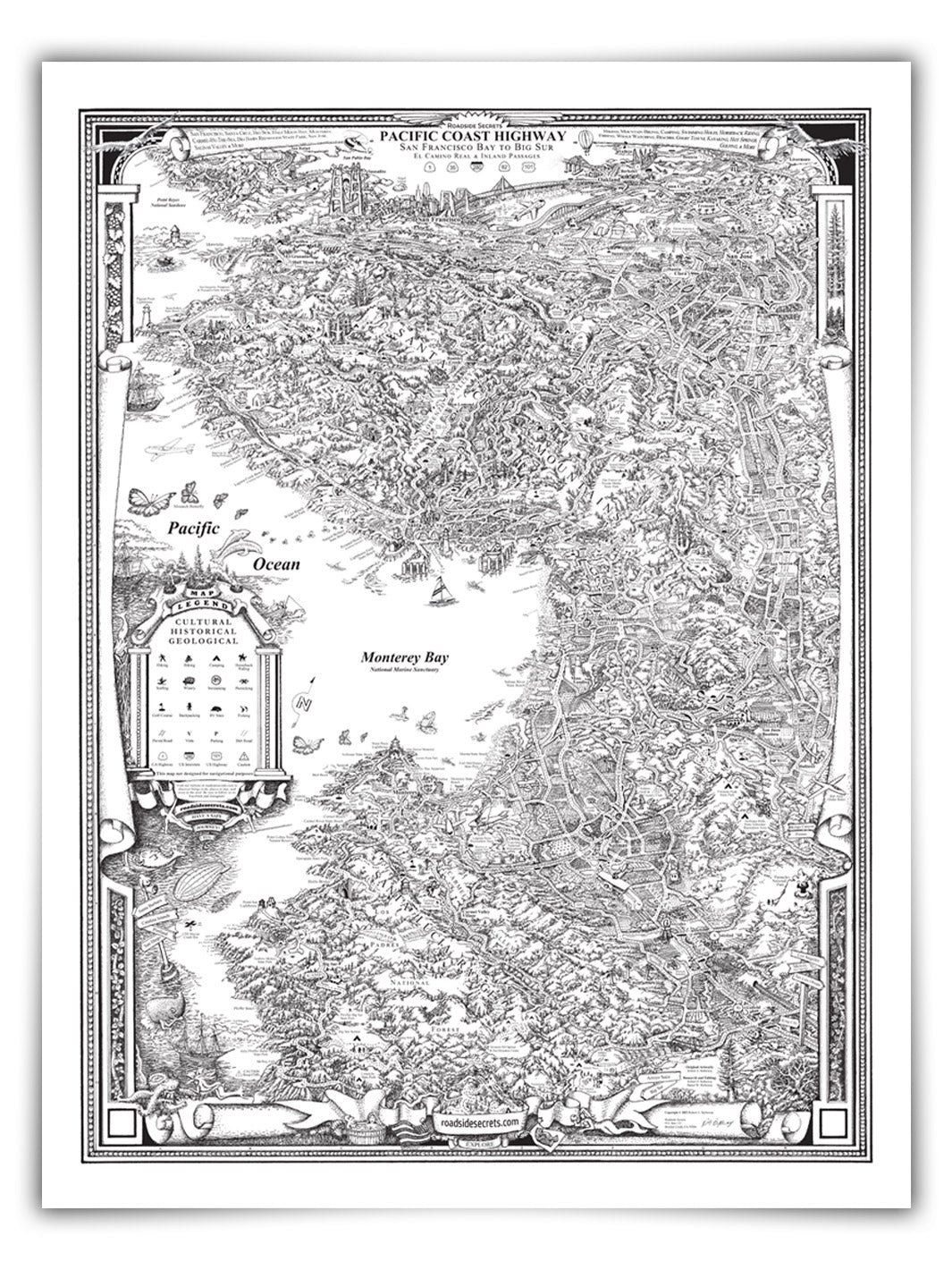California Pch Map Secretmuseum 832x1024